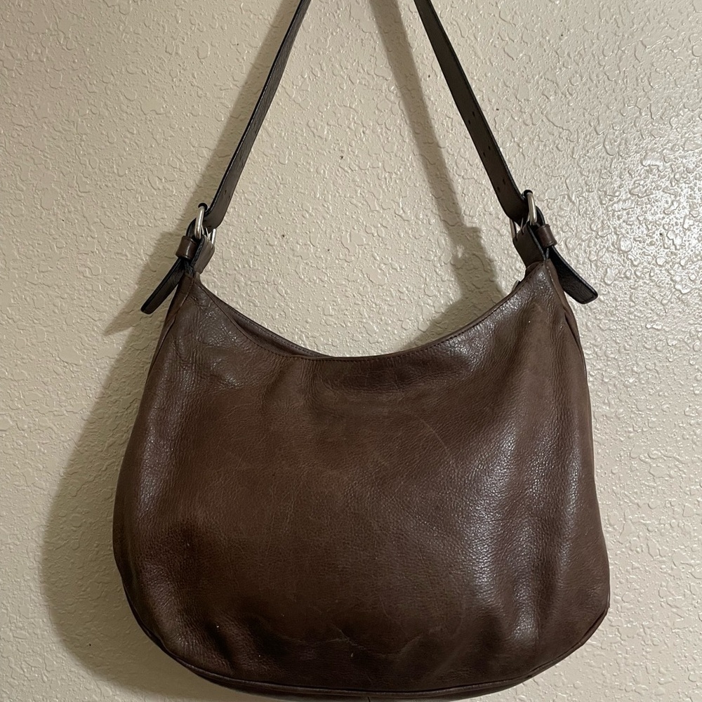 Leather boho shoulder purse - Picture 3 of 13